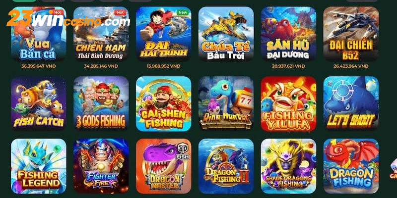 Bộ sưu tập game săn cá ăn khách nhất hệ thống